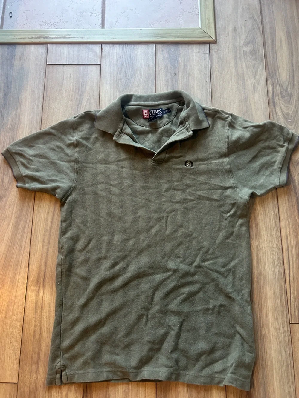 Vintage Chaps Men's Olive Green Polo Shirt